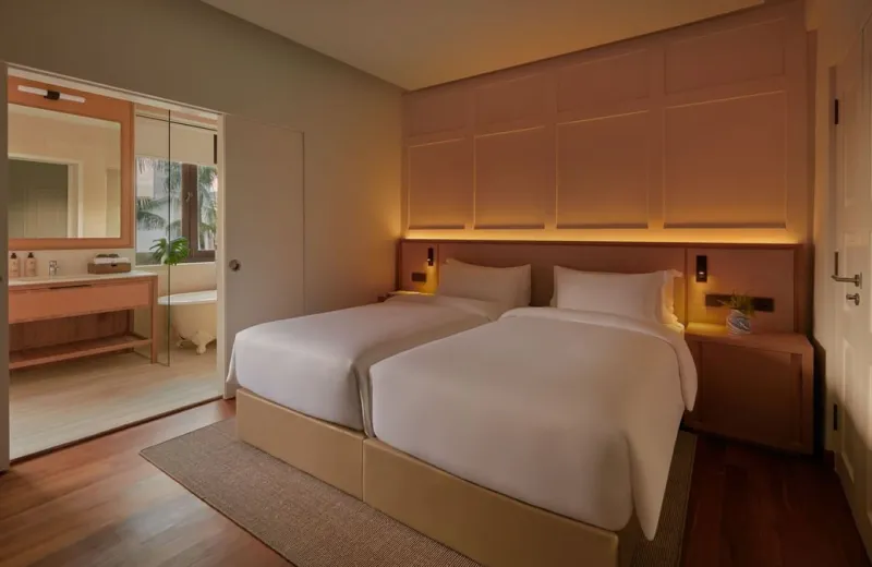 ベランダ付きスタジオスイートの寝室