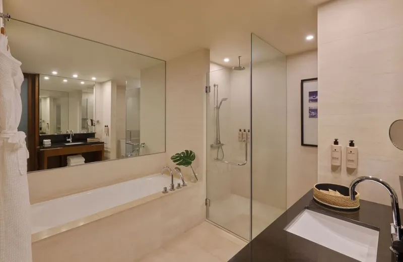 デラックスルームのバスルーム