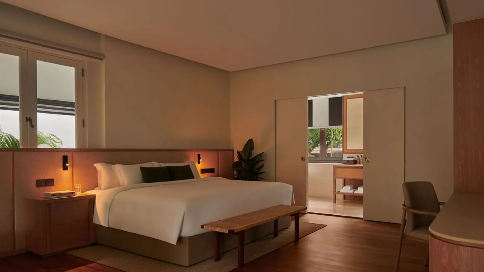 ベランダ付きスタジオベッドルーム